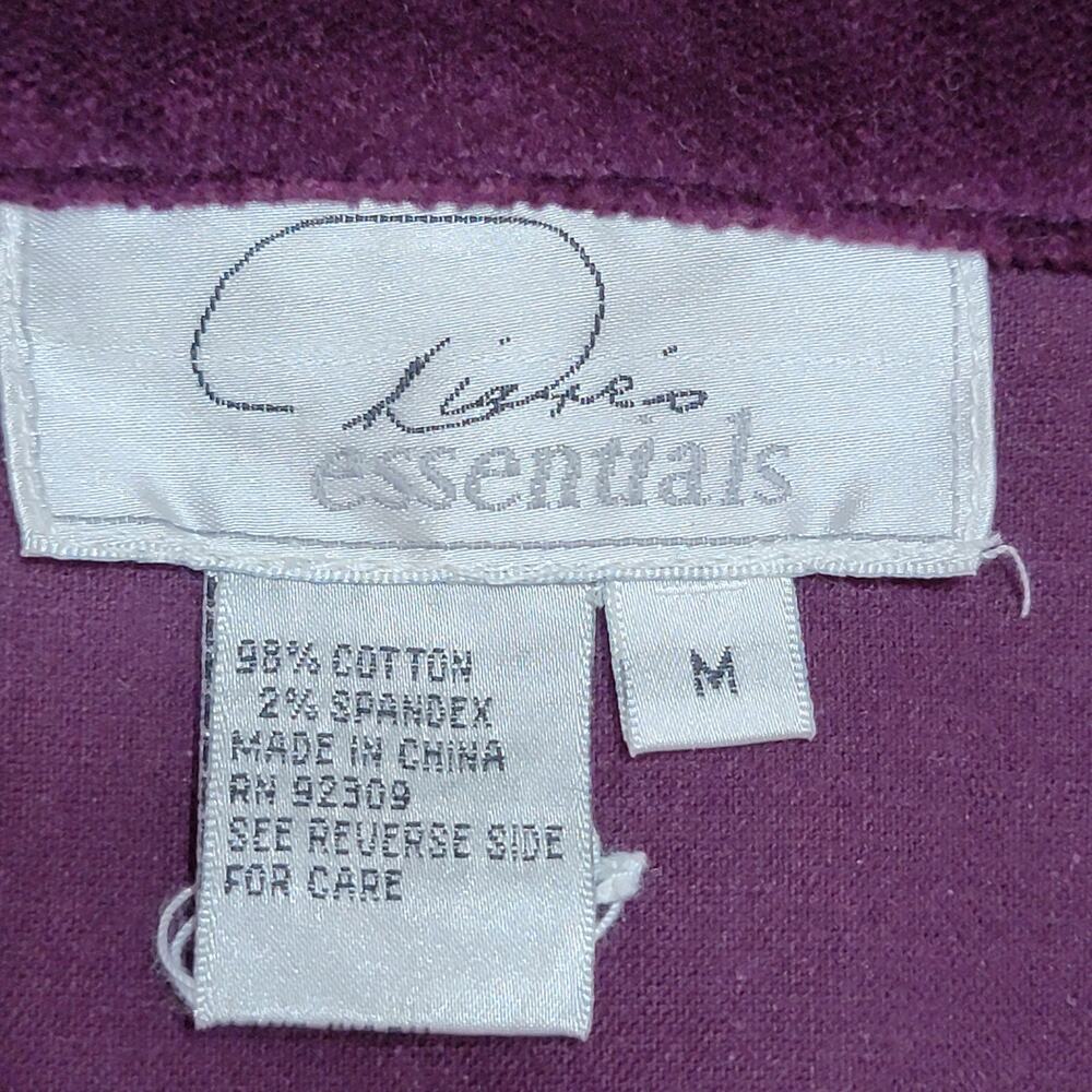 Diane's Essentials Purple 2-Button Velvet Blazer w/ Embroidery - Size Medium - Picture 5 of 5